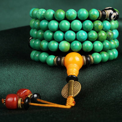 Mythstone Tibetan Turquoise Mala Balance Necklace Bracelet