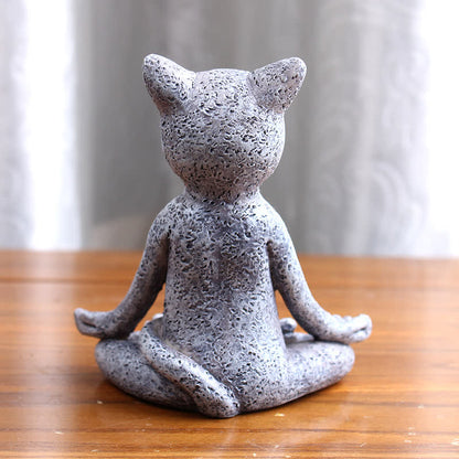 Mythstone Meditating Zen Dog Cat Frog Decoration