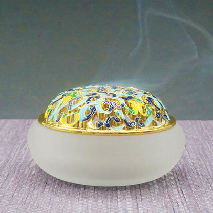 Mythstone Lotus Liuli Crystal Healing Meditation Incense Burner