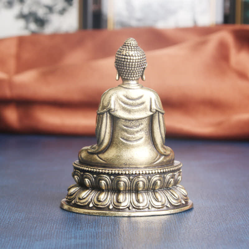 Mythstone Tathagata Buddha Serenity Copper Statue Decoration