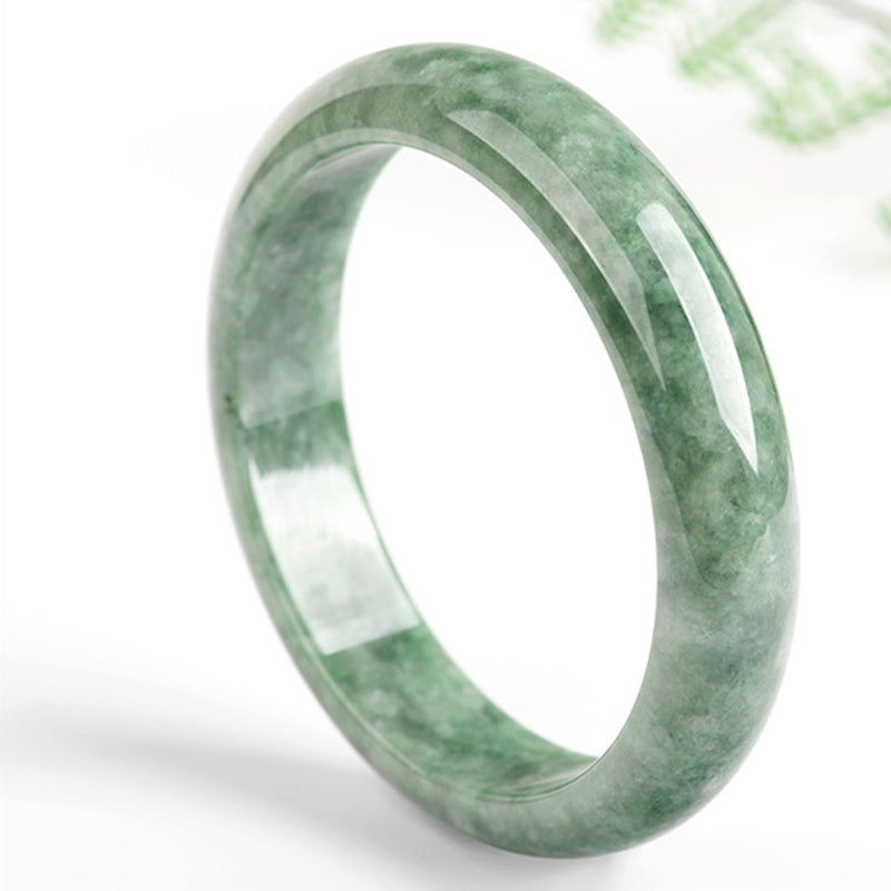 Mythstone Natural Jade Luck Wealth Bangle Bracelet