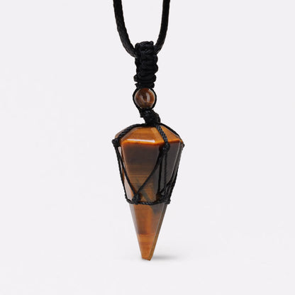 Mythstone Natural Stone Pointed Pendant Necklace