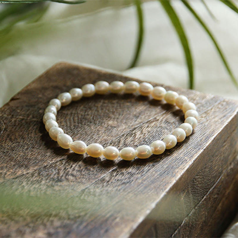 Mythstone Natural Pearl Healing Beaded Bracelet