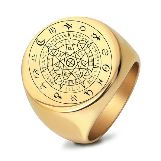 Mythstone 12 Constellations of the Zodiac Protection Blessing Ring