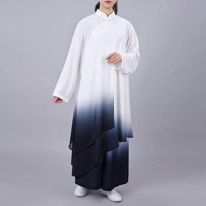 Mythstone Gradient Painting Meditation Prayer Spiritual Zen Tai Chi Qigong Practice Unisex Clothing Set