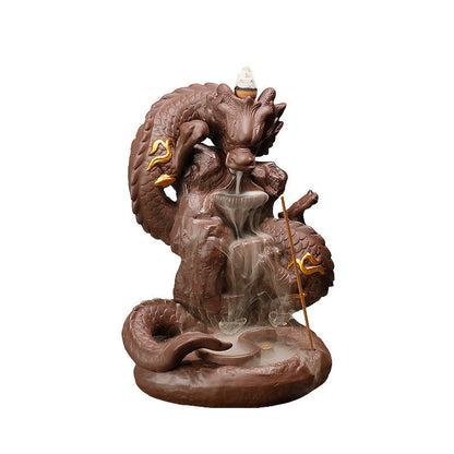 Mythstone Tibetan Dragon Protection Incense Burner Decoration