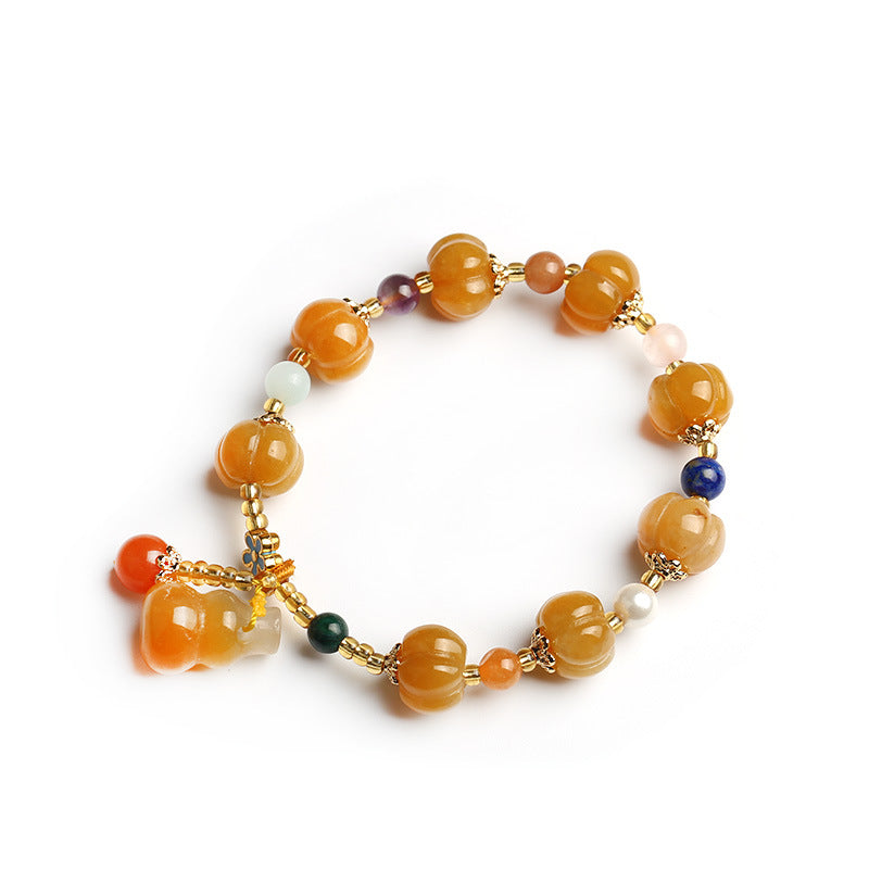 Mythstone Golden Silk Jade Pixiu Wealth Bracelet