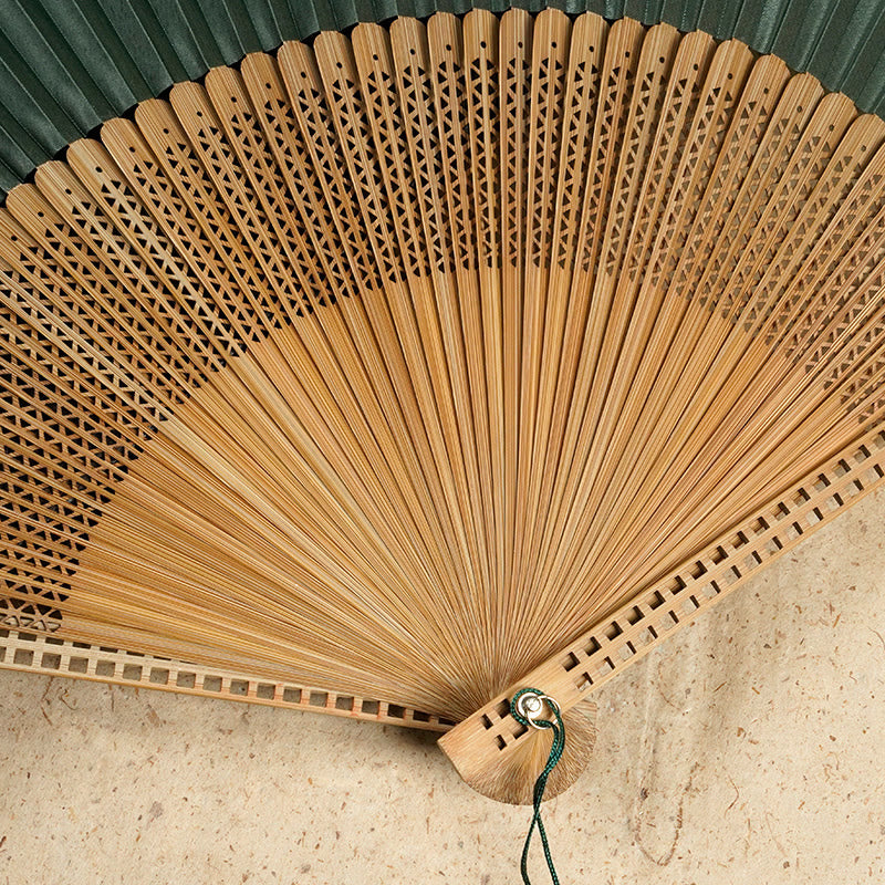 Mythstone Vintage Handheld Folding Fan With Bamboo Frames