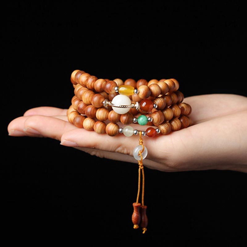 Mythstone Tibetan Rosewood Mala Healing Necklace Bracelet