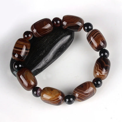 Mythstone Natural Sardonyx Courage Happiness Bracelet