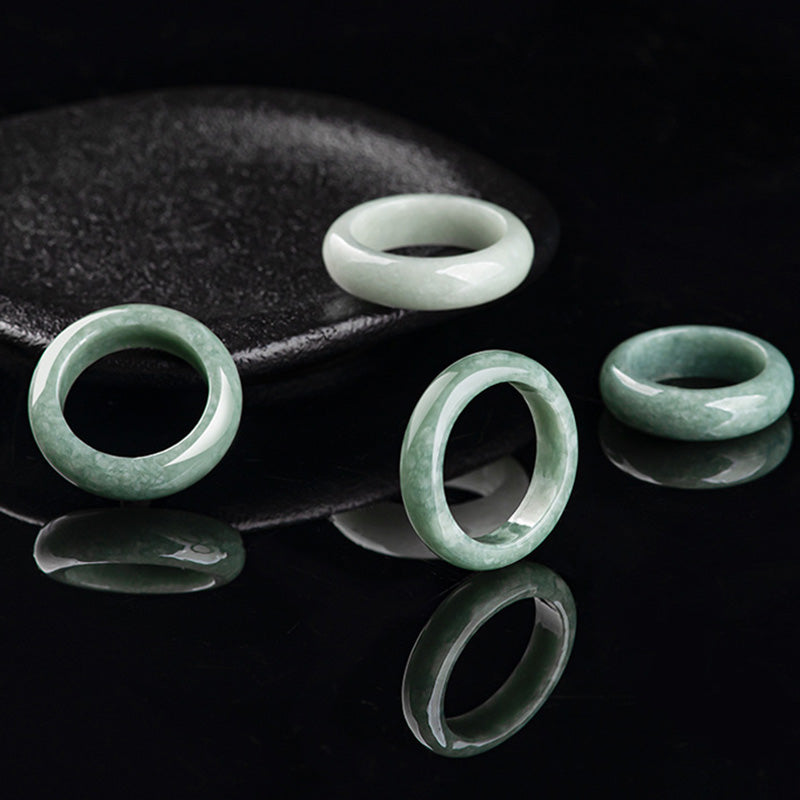 Mythstone Natural Jade Abundance Healing Ring