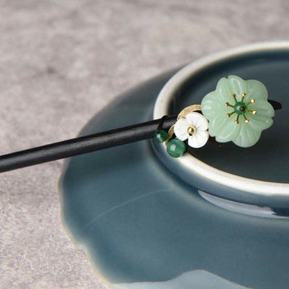 Mythstone Green Aventurine Flower Agate Positivity Hairpin Decoration