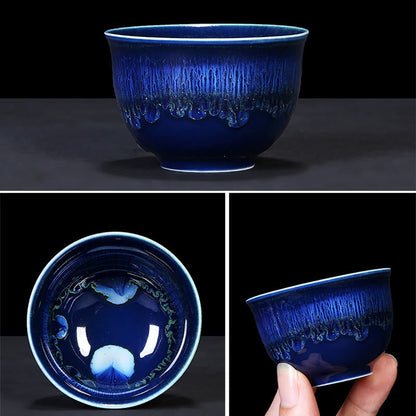 Mythstone Chinese Jianzhan Glaze Kiln Change Ceramic Teacup Tenmoku Kung Fu Tea Cup