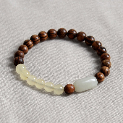 Mythstones  Jade Sandalwood Luck Abundance Bracelet