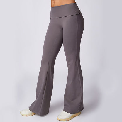 Top corto con cuello halter y pantalones acampanados de Mythstone para deportes, fitness y yoga 