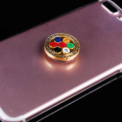 Soporte universal para teléfono con forma de anillo para teléfono con diseño de la paz tibetana Om Mani Padme Hum de Mythstone