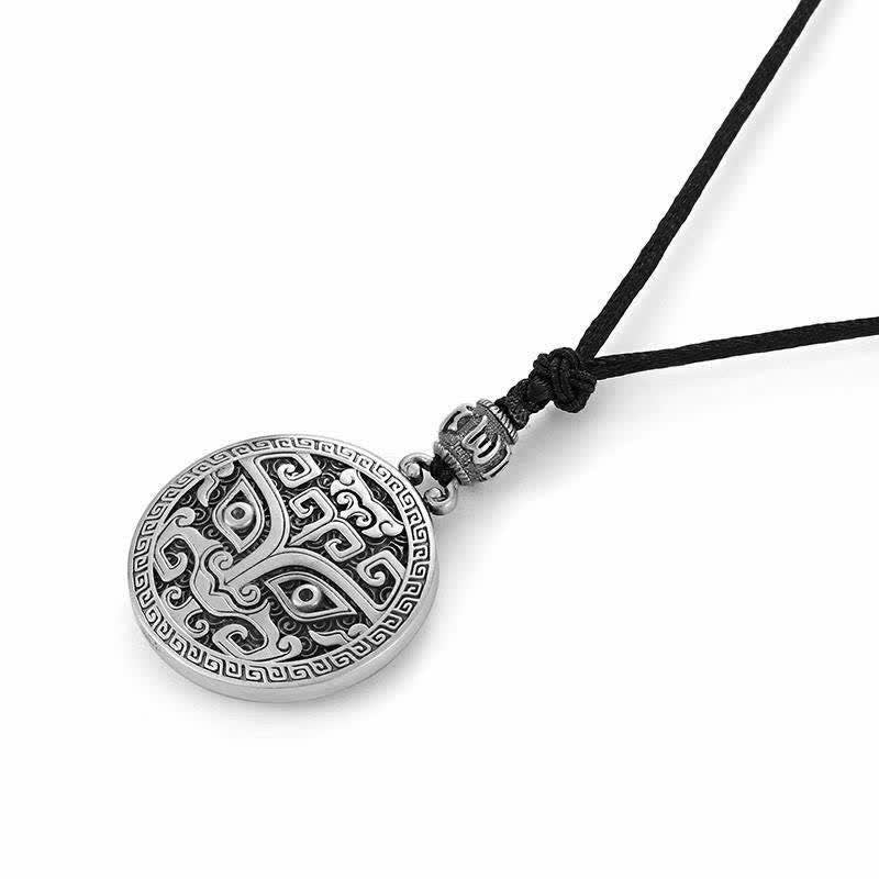 Mythstone Lucky FengShui Mythological Creature Taotie Wealth Necklace Pendant