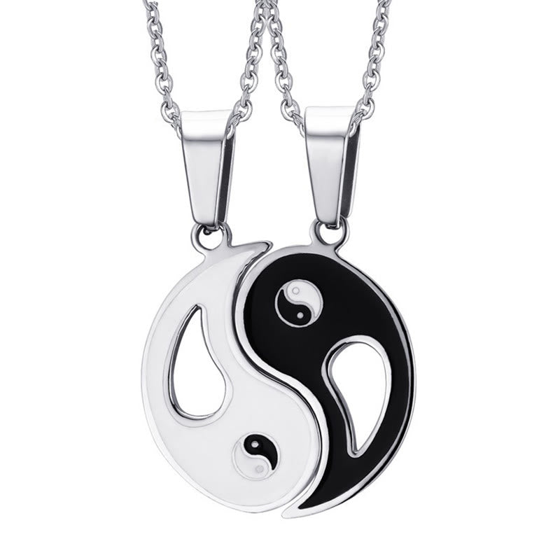 2 piezas de collar con colgante de Yin Yang para pareja