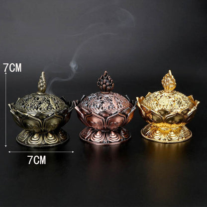 Mythstone Tibetan Lotus Shaped Purify Incense Burner