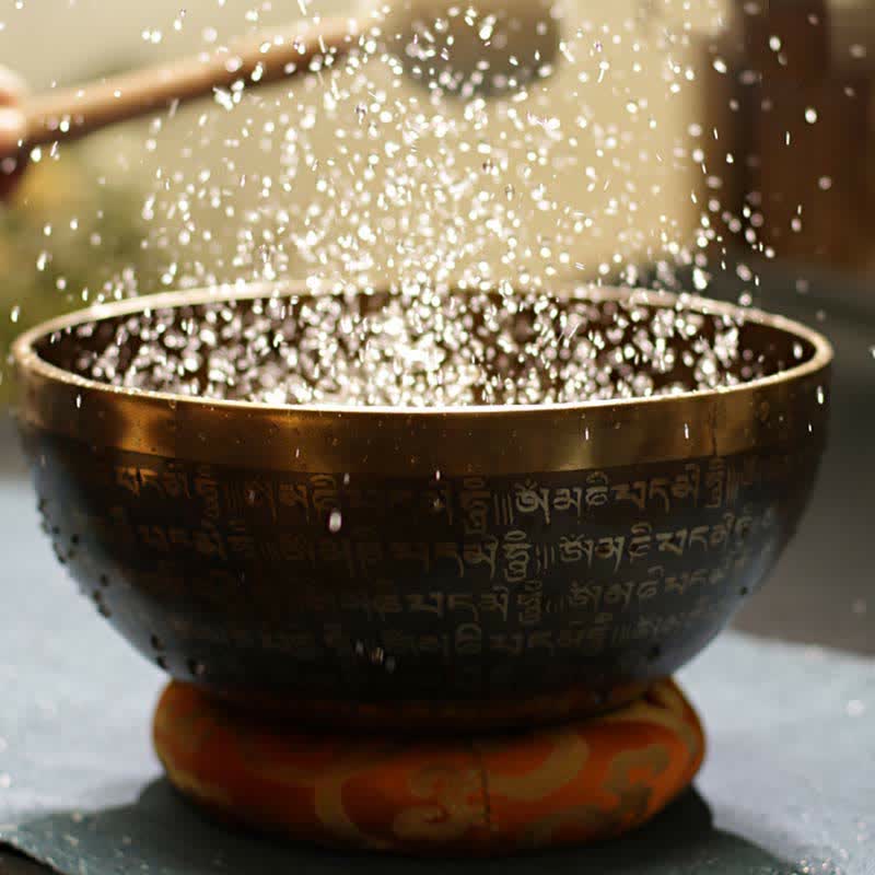 Mythstone Sutra Singing Bowl Handcrafted for Healing and Meditation Positive Energy Sound Bowl Set