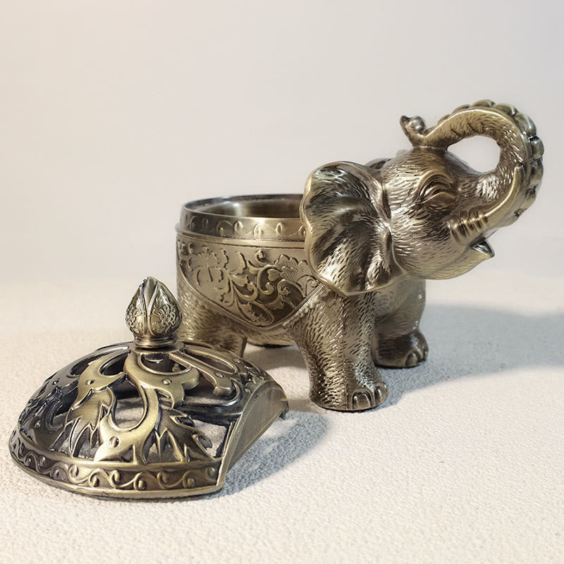 Mythstone Elephant Alloy Incense Holder Home Decoration Incense Burner