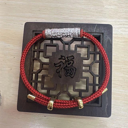 Mythstone Tibet Handmade Tai Sui Rope Protection Strength Braided Bracelet