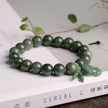 Pulsera de la prosperidad PiXiu de jade tibetano Mythstone