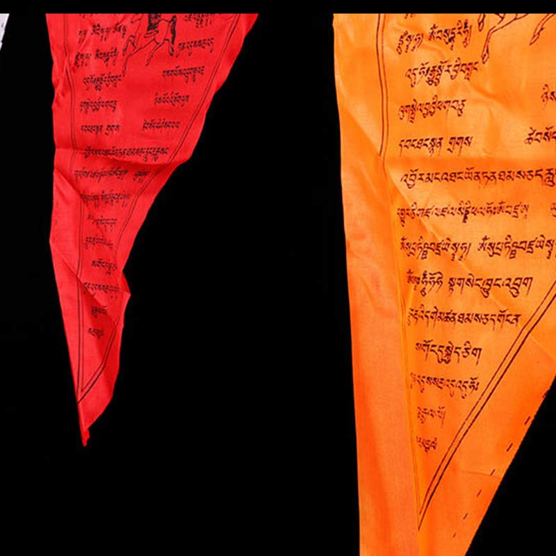 Mythstone Tibetan Blessing Outdoor 25 Pcs Triangle Prayer Flag Decoration