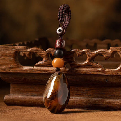 Mythstone Random Sardonyx Stone Positive Key Chain