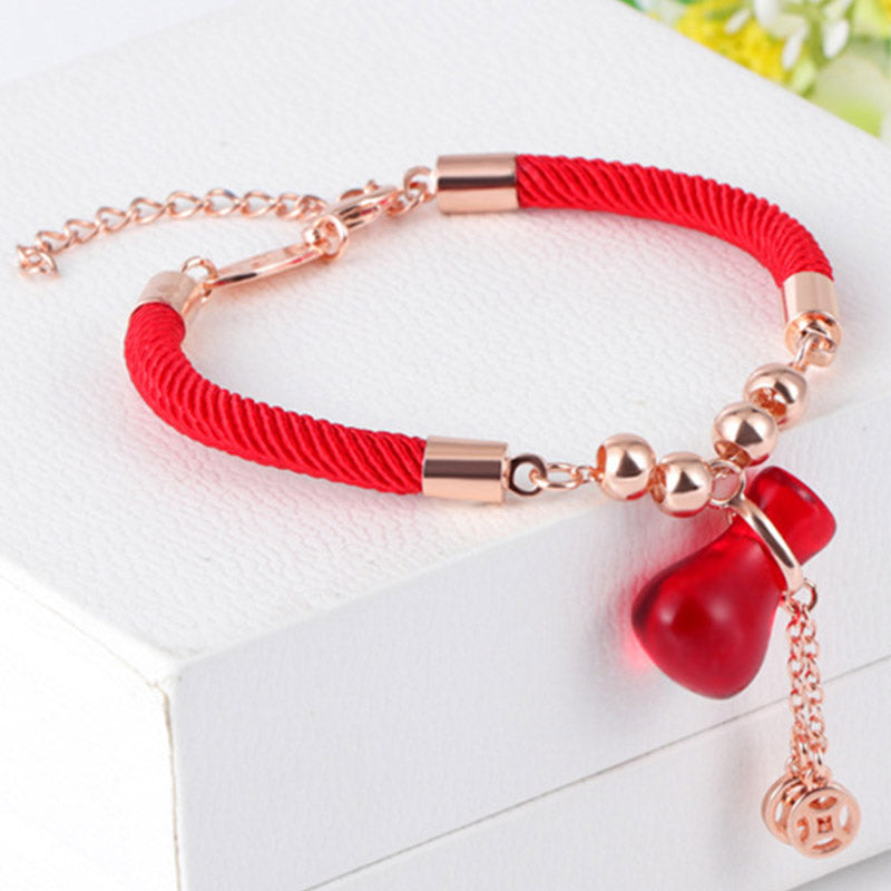 Mythstone Wealth Attractor Red Agate Red Rope Bracelet