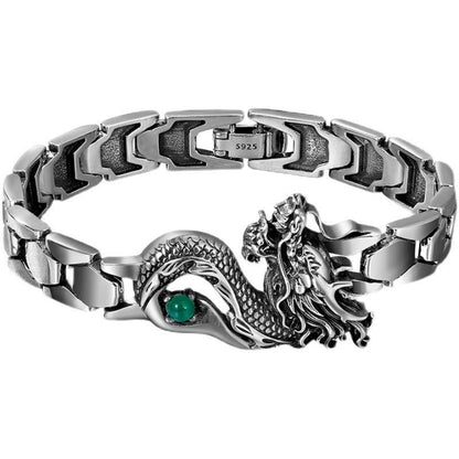 Mythstone Vintage Dragon Pattern Engraved Success Bracelet