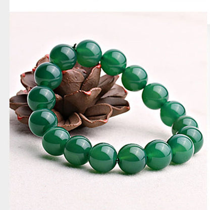 Mythstone Natural Green Agate Support Bracelet