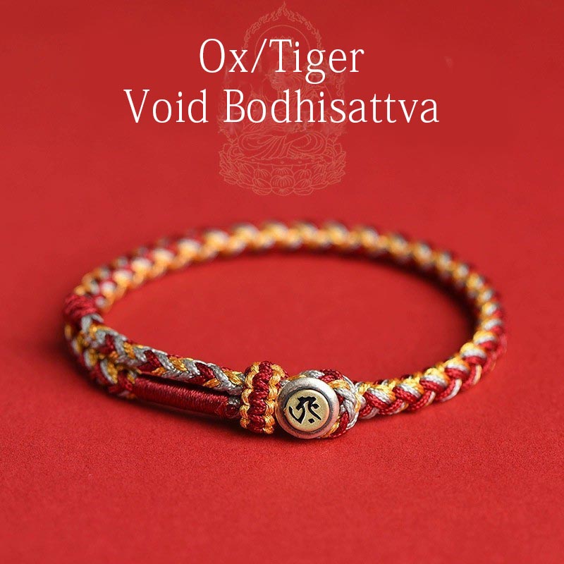 Pulsera de cuerda de protección de Buda natal del zodiaco chino del año del dragón hecha a mano en plata de ley 925 de Mythstone