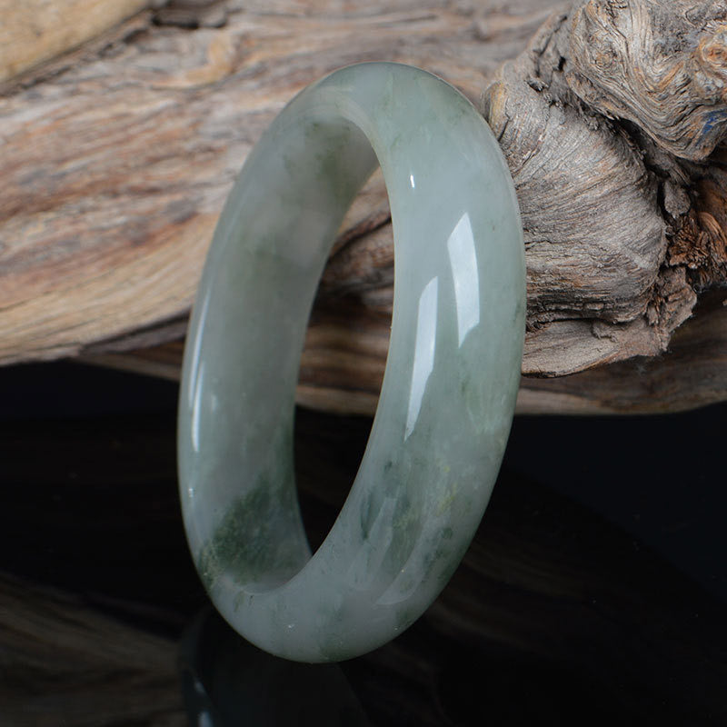 Mythstone Natural Jade Luck Healing Bangle Bracelet