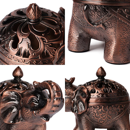 Mythstone Elephant Alloy Incense Holder Home Decoration Incense Burner