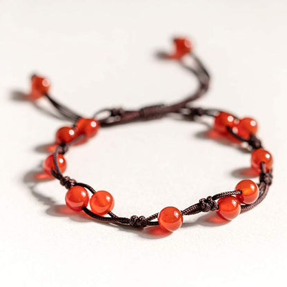 MythStone Red Agate Moss Agate Cinnabar Calm Bracelet