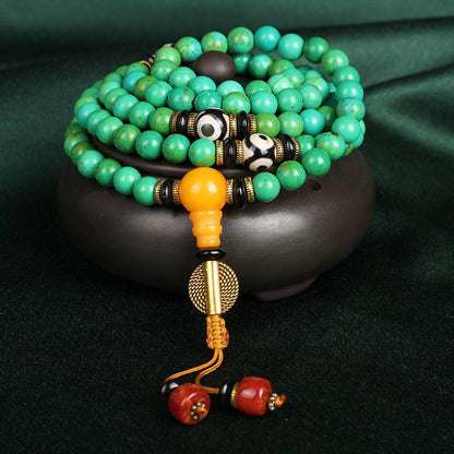 Mythstone Tibetan Turquoise Mala Balance Necklace Bracelet