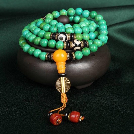 Mythstone Tibetan Turquoise Mala Balance Necklace Bracelet