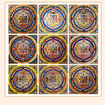 Mythstone Tibetan Handmade Thangka Mandala Painting Blind Box Random Color Pattern