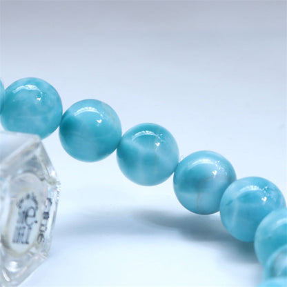 Pulsera de la confianza y la sabiduría de larimar natural Mythstone 