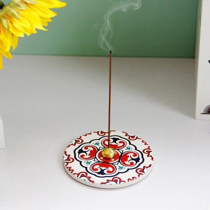 Mythstone Colorful Pattern Ceramic Blessing Stick Incense Burner