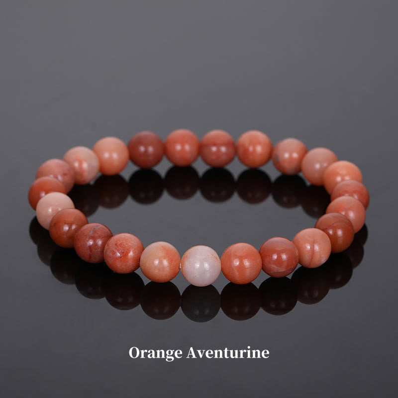 Mythstone Natural Stone Quartz Healing Beads Bracelet