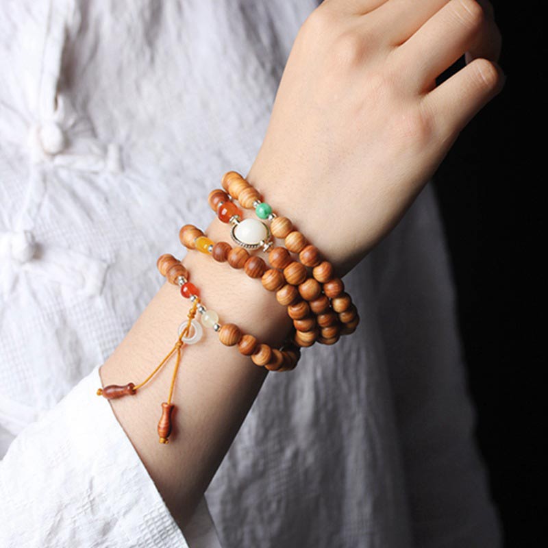 Mythstone Tibetan Rosewood Mala Healing Necklace Bracelet