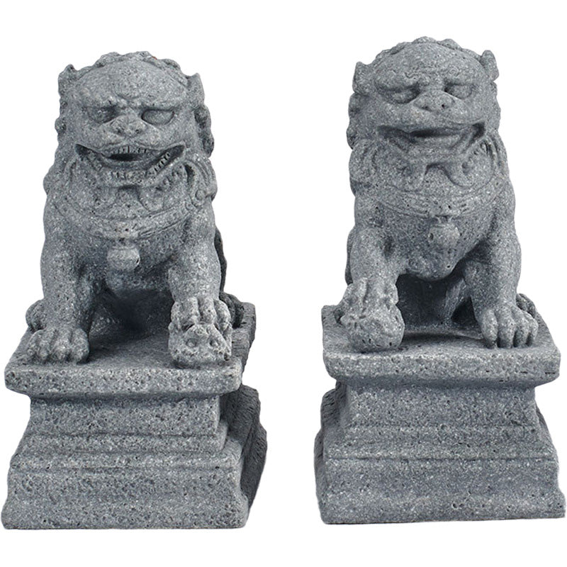 Mythstone Lion Fu Foo Dogs Elephant Ward Off Evil Blessing Home Decoration