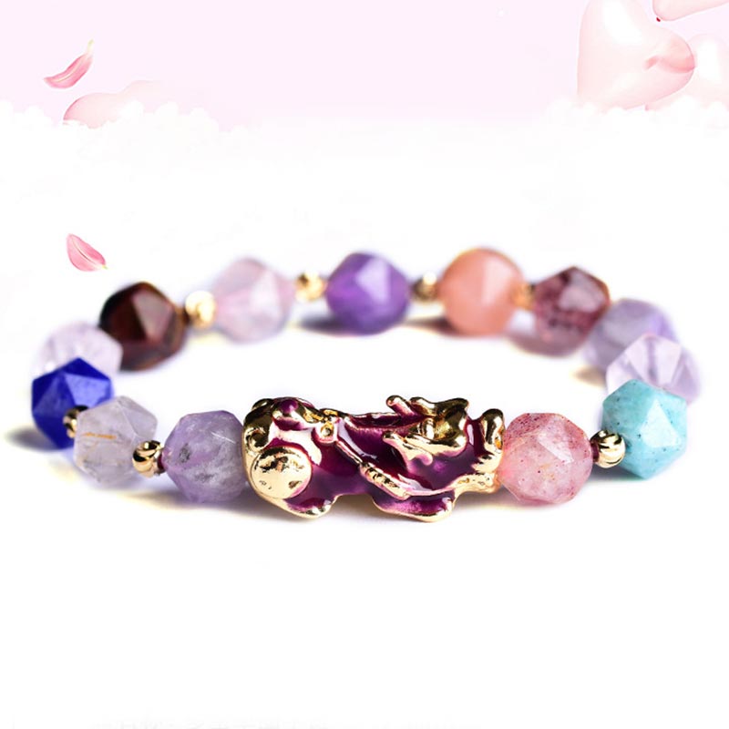 Mythstone FengShui PiXiu Amethyst Luck Bracelet