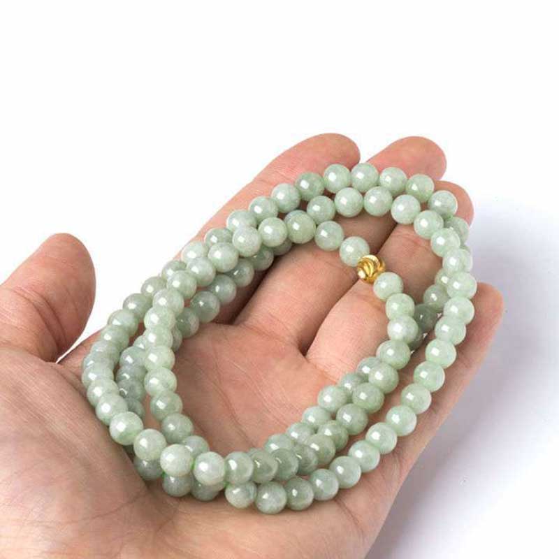 Pulsera Mala de la suerte con 108 cuentas de jade