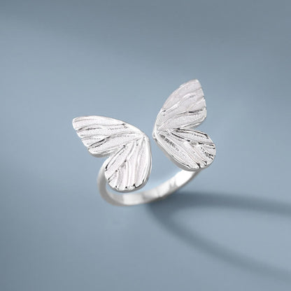 Mythstone 925 Sterling Silver Butterfly Love Freedom Ring