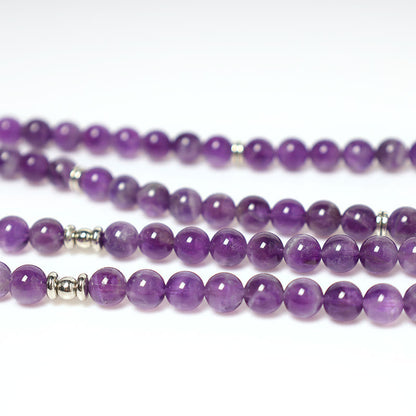 Mythstone Natural Amethyst Purification Mala Bracelet