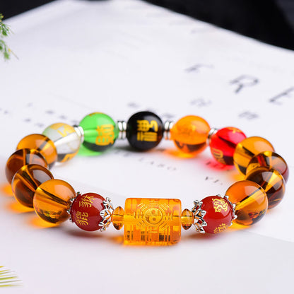 Mythstone Natural Citrine Fortune Happiness Bracelet