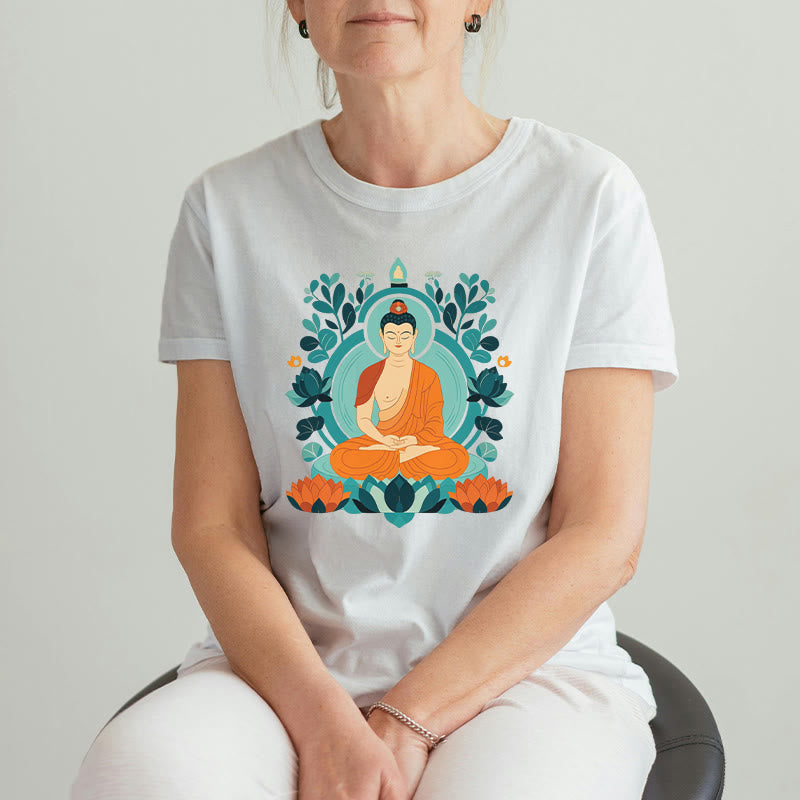 Mythstone Lotus Buddha Meditation Tee T-shirt